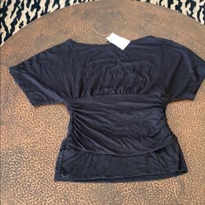Authentic Cielo black shirt sleeve top NWT!